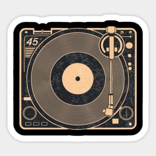 45 Record Adapter (Distressed) Sticker